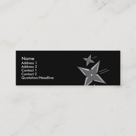 Ninja-Visitenkarten Mini Visitenkarte (Vorderseite)