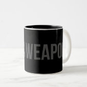Ninja Waffen-Kaffee-Tasse Zweifarbige Tasse (VorderseiteRechts)