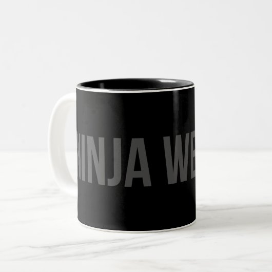 Ninja Waffen-Kaffee-Tasse Zweifarbige Tasse (Vorderseite Links)