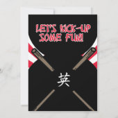 Ninja Warrior Birthday Einladung (Rückseite)