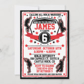 Ninja Warrior Birthday Einladung / Parkour Einladu (Vorderseite)