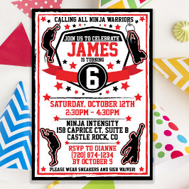 Ninja Warrior Birthday Einladung / Parkour Einladu