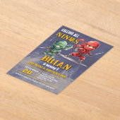 Ninja Warrior Birthday Party Acryleinladungen (Ablage )