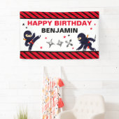 Ninja Warrior Birthday Party Banner (Insitu)