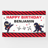 Ninja Warrior Birthday Party Banner (Horizontal)