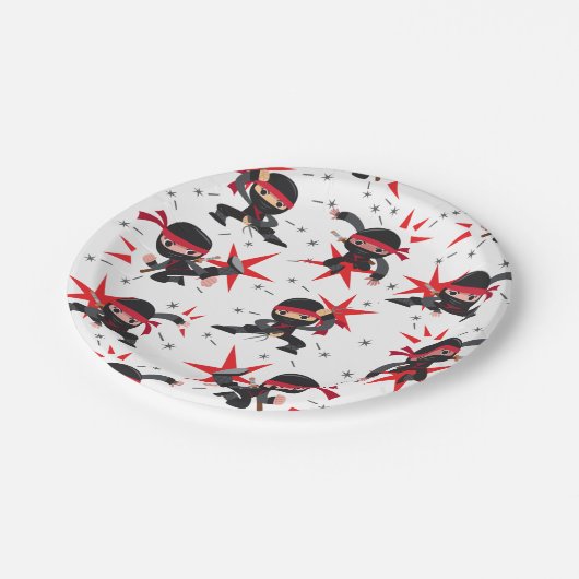 Ninja Warrior Birthday Party Paper Teller (Schrägansicht)