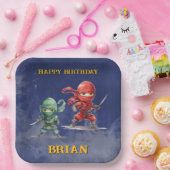 Ninja Warrior Birthday Party Pappteller (Party)