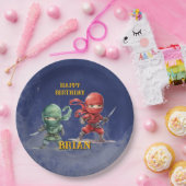 Ninja Warrior Birthday Party Pappteller (Party)