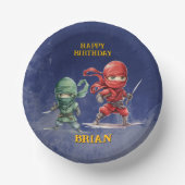 Ninja Warrior Birthday Party Pappteller (Vorderseite)