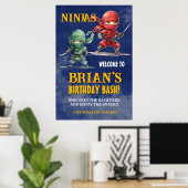 Ninja Warrior Birthday Party Poster (Heimbüro)