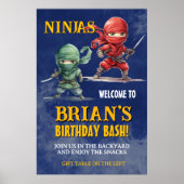 Ninja Warrior Birthday Party Poster (Vorne)