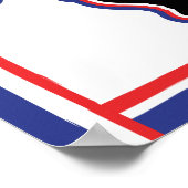 Ninja Warrior Birthday Party Red & Blue Poster (Ecke)