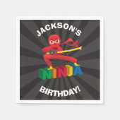 Ninja Warrior Birthday Party Serviette (Vorderseite)