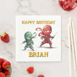 Ninja Warrior Birthday Party Serviette