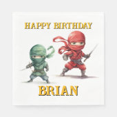 Ninja Warrior Birthday Party Serviette (Vorderseite)
