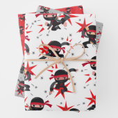 Ninja Warrior Birthday Party Wrapping Paper Geschenkpapier Set (Beispiel)