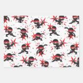 Ninja Warrior Birthday Party Wrapping Paper Geschenkpapier Set (Vorderseite)