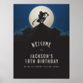 Ninja Warrior Boy Birthday Party Willkommen Poster (Vorne)