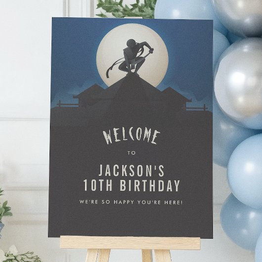 Ninja Warrior Boy Birthday Party Willkommen Poster