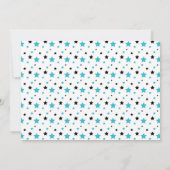 Ninja Warrior Boy Black & Aquamarines Foto Einladung (Rückseite)