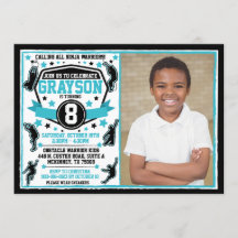 Ninja Warrior Boy Black & Aquamarines Foto