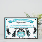 Ninja Warrior Boys Party Certificate of Completion (Stehend Vorderseite)