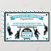 Ninja Warrior Boys Party Certificate of Completion (Vorne/Hinten)