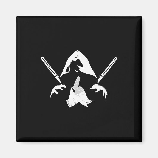 Ninja Warrior Bushido Samurai Sword Fighter Martia Magnet (Vorne)
