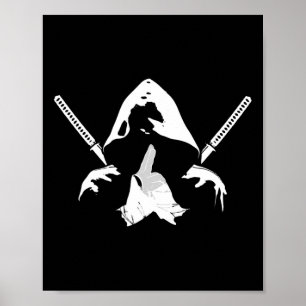 Ninja Warrior Bushido Samurai Sword Fighter Martia Poster