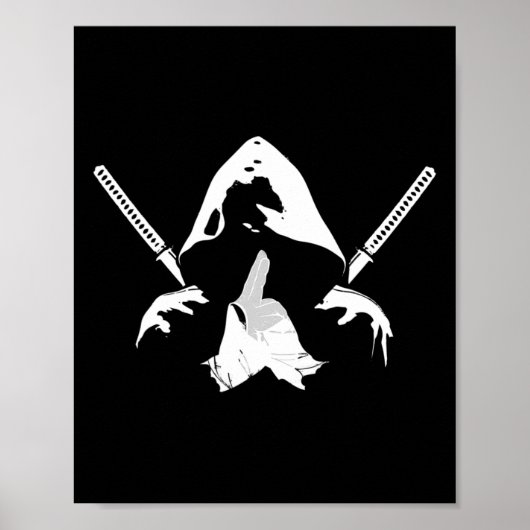 Ninja Warrior Bushido Samurai Sword Fighter Martia Poster (Vorne)