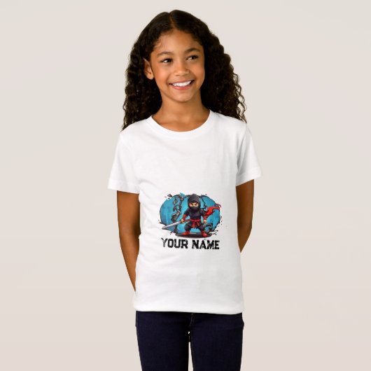 Ninja Warrior Cartoon T-Shirt (Vorne ganz)