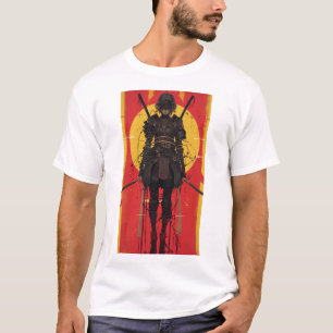 Ninja Warrior Dual Sword Black Costume T - Shirt