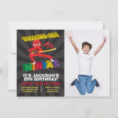 Ninja Warrior Foto Geburtstagsparty Einladung (Vorderseite)