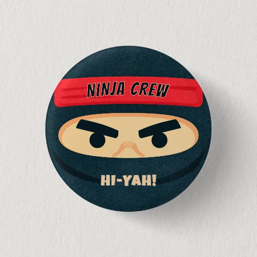 Ninja-Warrior-Geburtstagsfeier-Button Button (Vorderseite)
