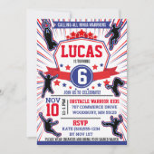 Ninja Warrior Geburtstagsparty Obstacle Course Inv Einladung (Vorderseite)