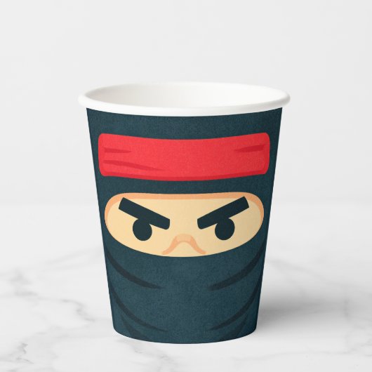 Ninja Warrior Geburtstagsparty Papiertassen Pappbecher (Vorderseite)