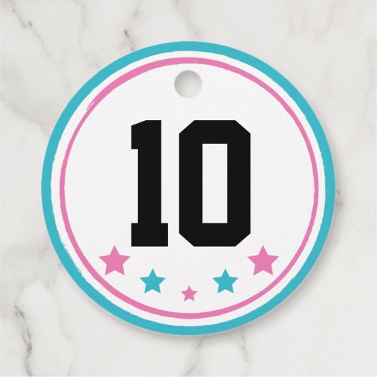 Ninja Warrior Girl 2" Circles Geschenkanhänger (Rückseite)