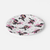 Ninja Warrior Girl Birthday Party Paper Teller (Schrägansicht)