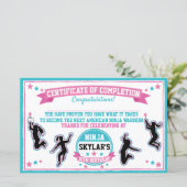 Ninja Warrior Girl Party Certificate of Completion (Stehend Vorderseite)