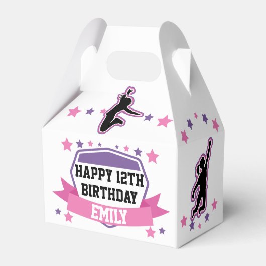 Ninja Warrior Girls Birthday Favor Box Geschenkschachtel (Rückseite)