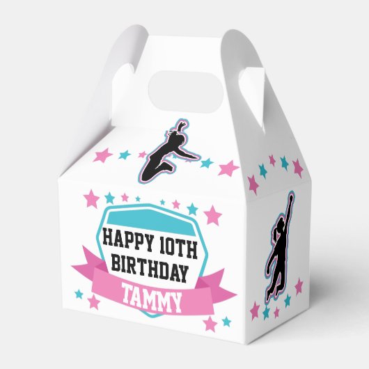 Ninja Warrior Girls Birthday Favour Box Geschenkschachtel (Rückseite)