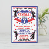 Ninja Warrior Girls Birthday Party Einladung (Stehend Vorderseite)