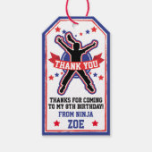 Ninja Warrior Girls Birthday Party Geschenkanhänger (Vorderseite)