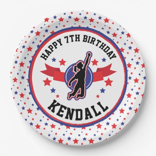 Ninja Warrior Girls Birthday Party Pappteller (Vorderseite)