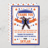 Ninja Warrior Girls Blue & Orange Dankeschön Karte (Vorne/Hinten)