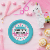 Ninja Warrior Girls Pink & Aquamarines Party Pappteller (Party)