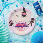Ninja Warrior Girls Pink Pappteller (Party)