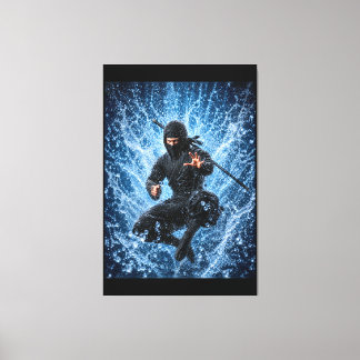 Ninja Warrior im Wasser 40x60 Leinwanddruck