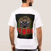 Ninja Warrior Kampf Maskottchen Gaming Logo T-Shirt (Rückseite)