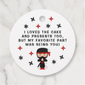 Ninja Warrior Karate Birhtday Boy Vielen Dank Geschenkanhänger (Rückseite)